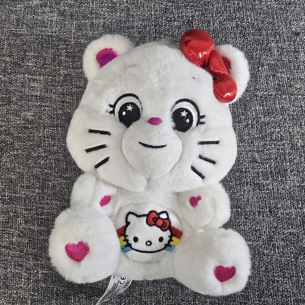 Sanrio x Care Bears Hello Kitty Loves Cheer Bear 10" Special Edition Stuffed Toy